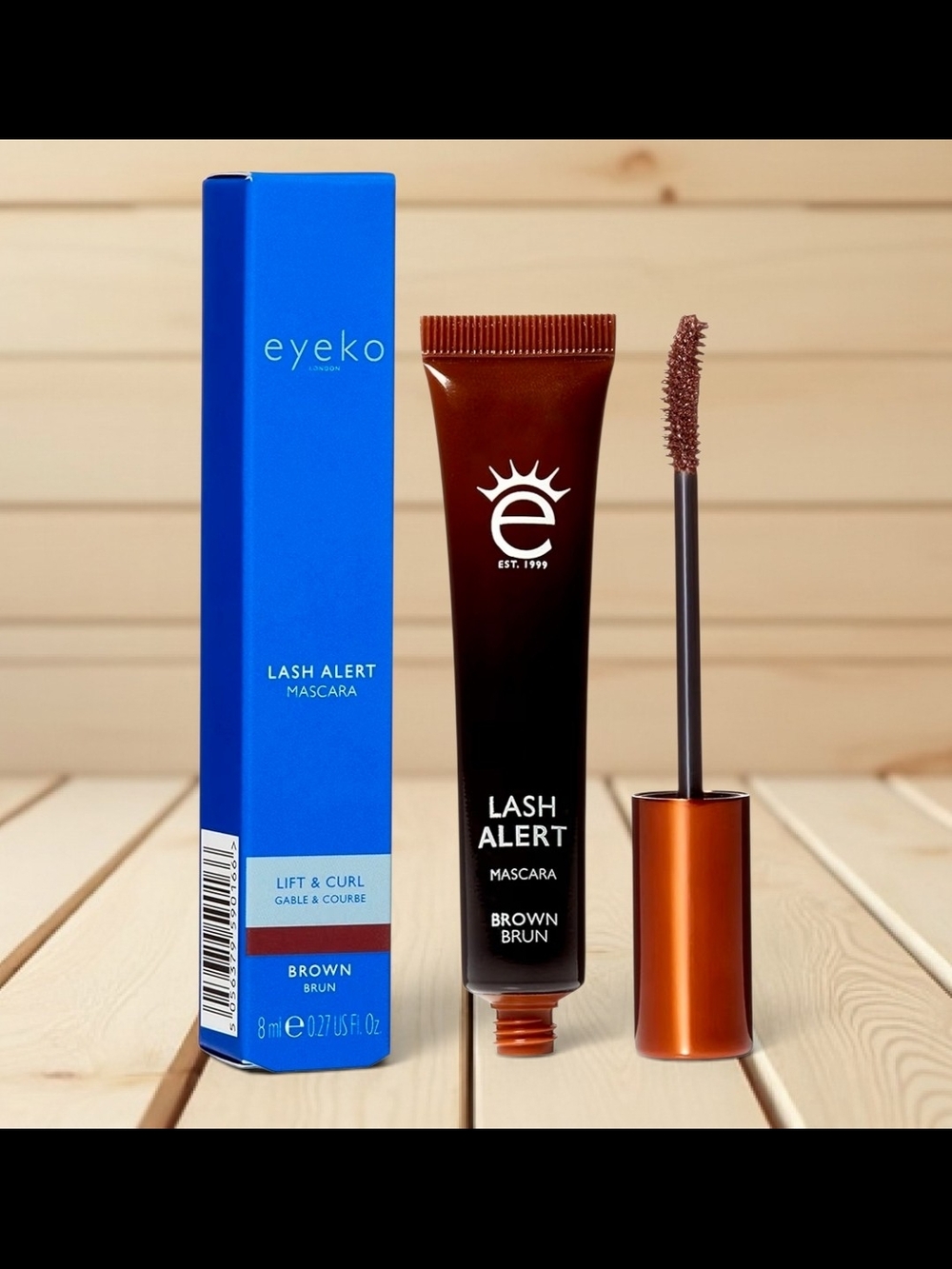 Eyeko Lash Alert Mascara - Lift & Curl - Brown 8ml/0.29oz - NEW
